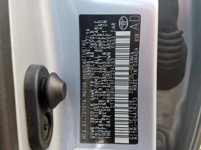 Toyota Corolla L 2015