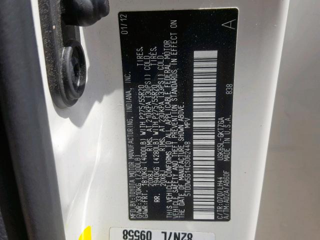 Toyota Sequoia Platinum 2012