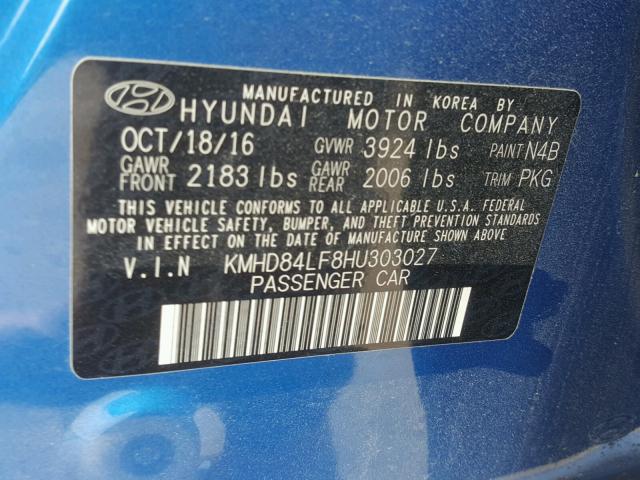 2017 HYUNDAI ELANTRA SE