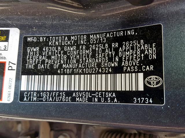 Toyota Camry L 2013