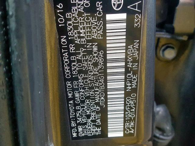Toyota Prius C 2016
